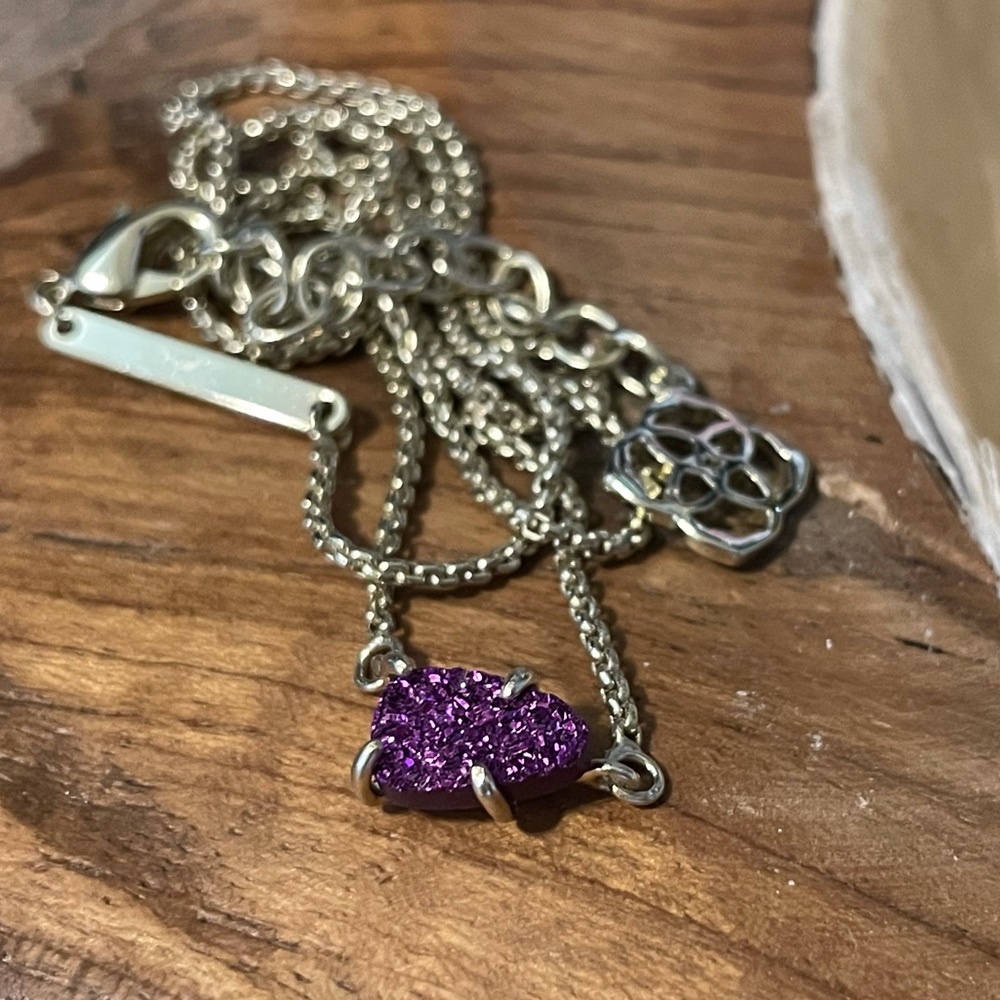 Kendra Scott Helga necklace maroon drusy